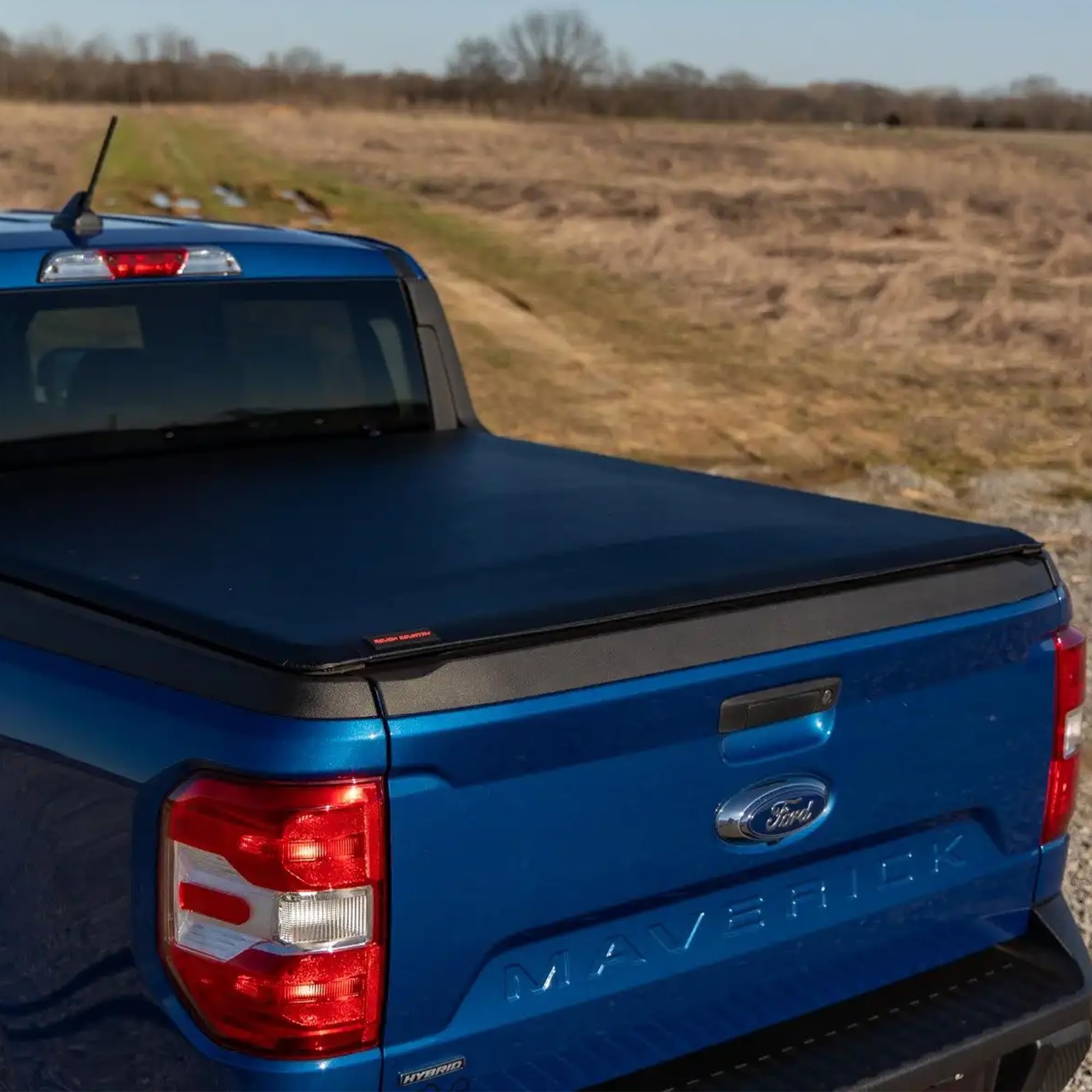 Soft Roll Up Rough Country Truck Bed Tonneau Cover for Ford Maverick (2022-2026) - Fits 4'6 (54.4") Bed, Weatherproof Bed