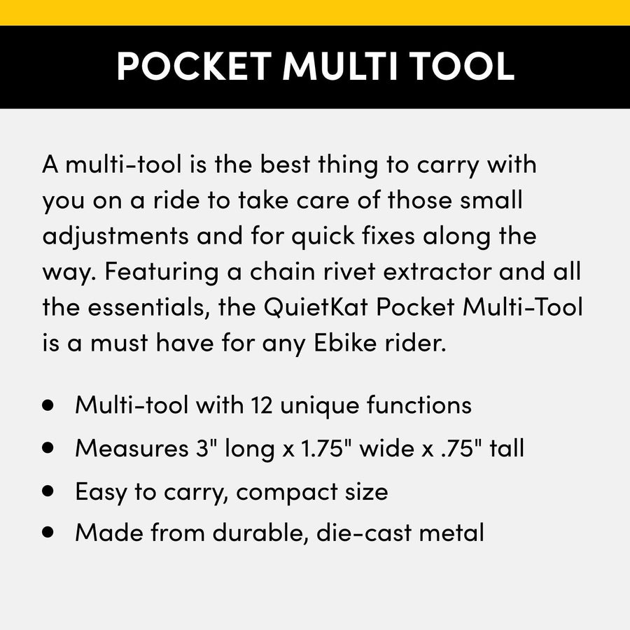 Pocket Multi Tool QuietKat, Easily Transportable for Small Adjustments and Quick Fixes
