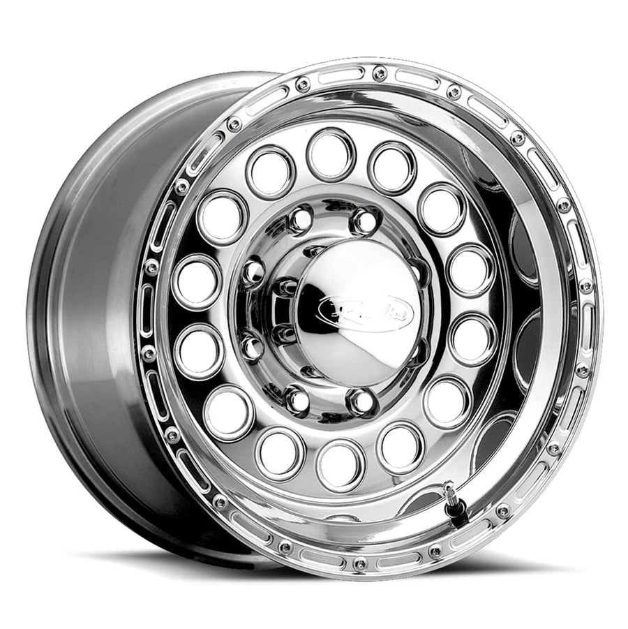 Raceline 887 ROCKCRUSHER Wheels Polished 17X9"5X5 Bolt Pattern 0mm Offset/(5"B/S) Aluminum Passenger Car Rims Full Size Replacement Chrome Car