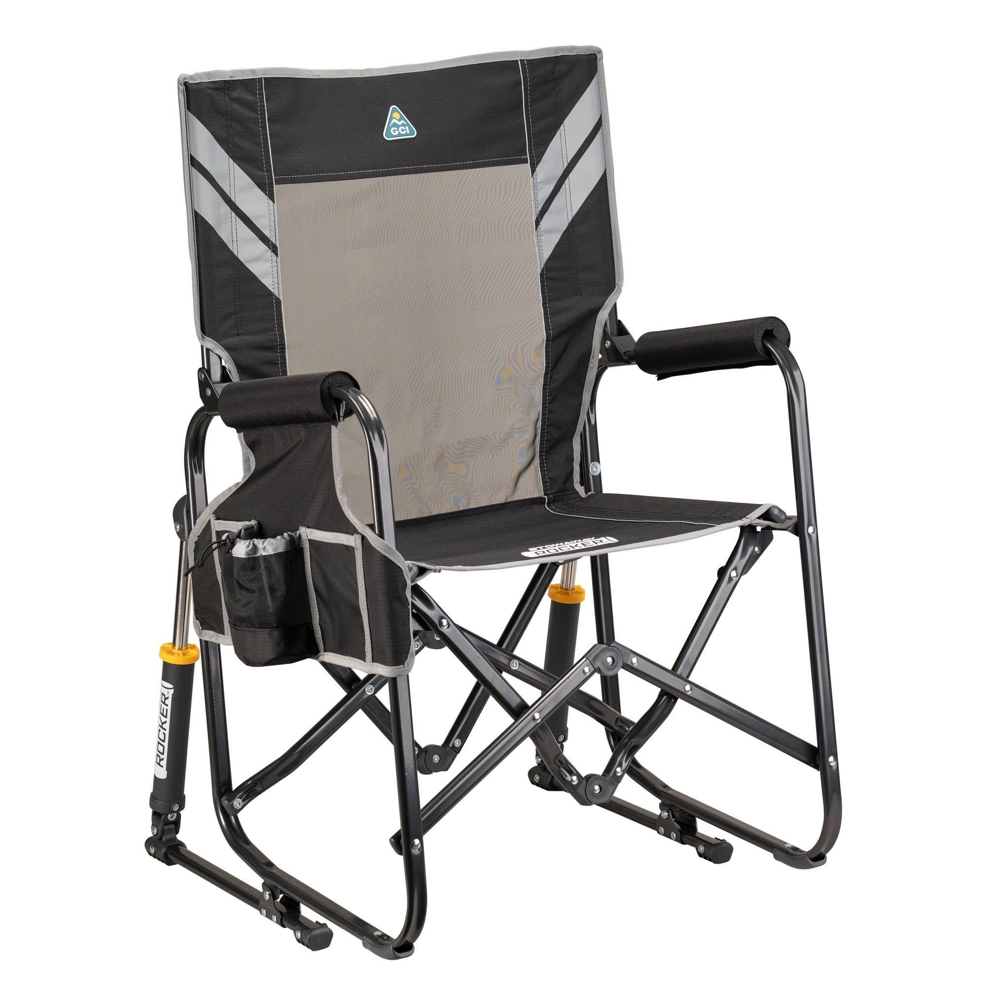 GCI Stowaway Outdoor Rocker - Varsity Black/Gray