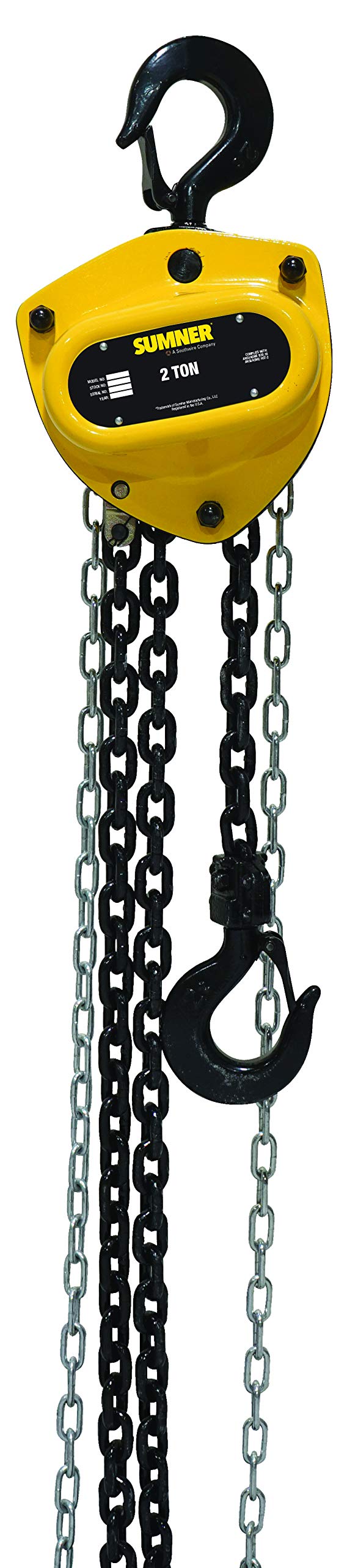 SUMNER Southwire 2 Ton Chain Hoist with 20 ft. Chain Fall