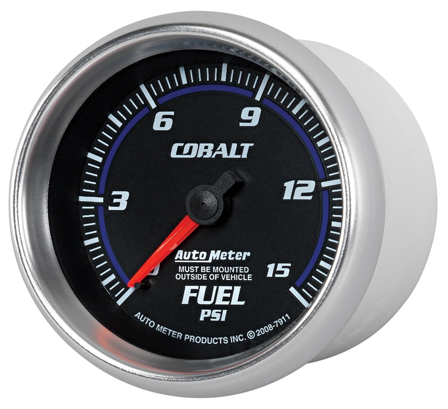 Auto Meter Cobalt 2-5/8" 0-15 PSI Mechanical Fuel Pressure Gauge 7911