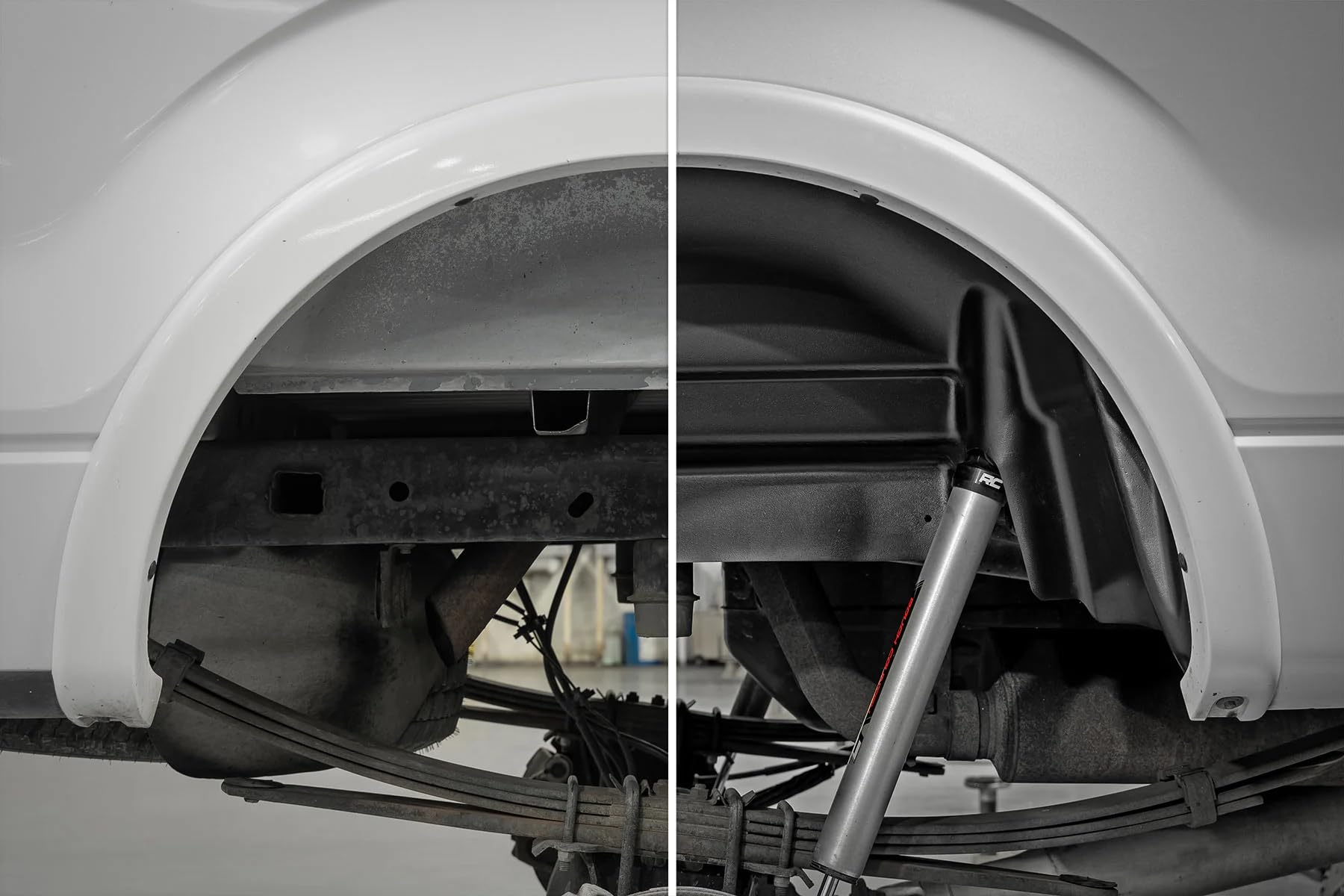 Rough Country Rear Wheel Well Liners for 2WD/4WD Ford F-150 (2004-2014) - Heavy-Duty Rear Fender Liners for Mud & Debris Protection, Made in USA