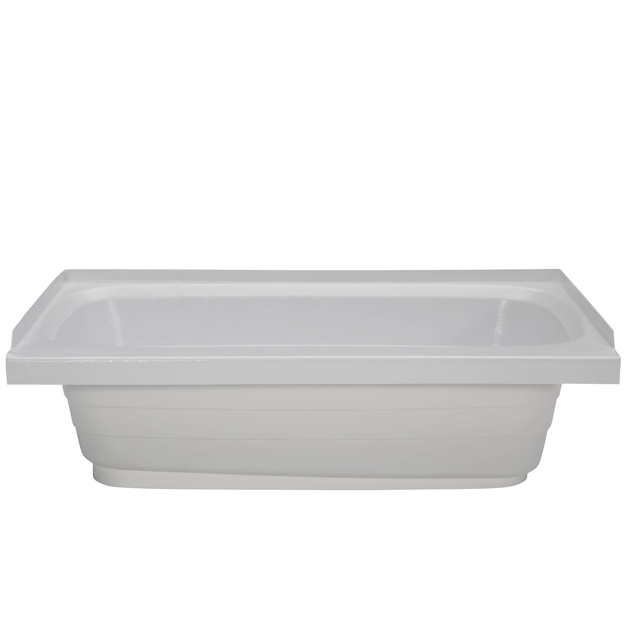 24" x 40" Lippert Replacement White Bathtub with Right Drain, Scratch-Resistant ABS Acrylic for RVs, Travel Trailers, 5th Wheels, Motorhomes - W2440RHSPK
