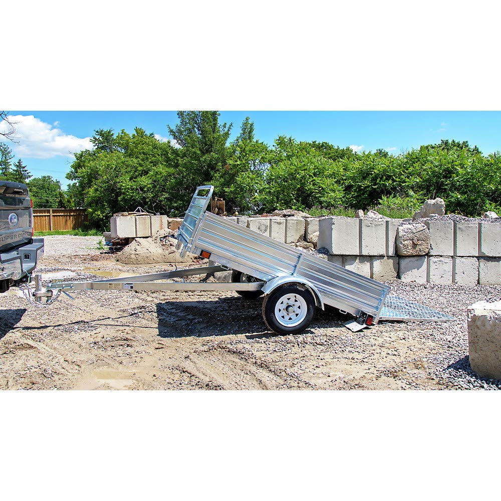 4.5 x 7.5 Galv DK2 Trailer (Drive-Up Gate Included), Load Capacity 1639 lb, Deck Length 7.5 ft, Deck Width 4.5 ft, Model# MMT5X7G-DUG