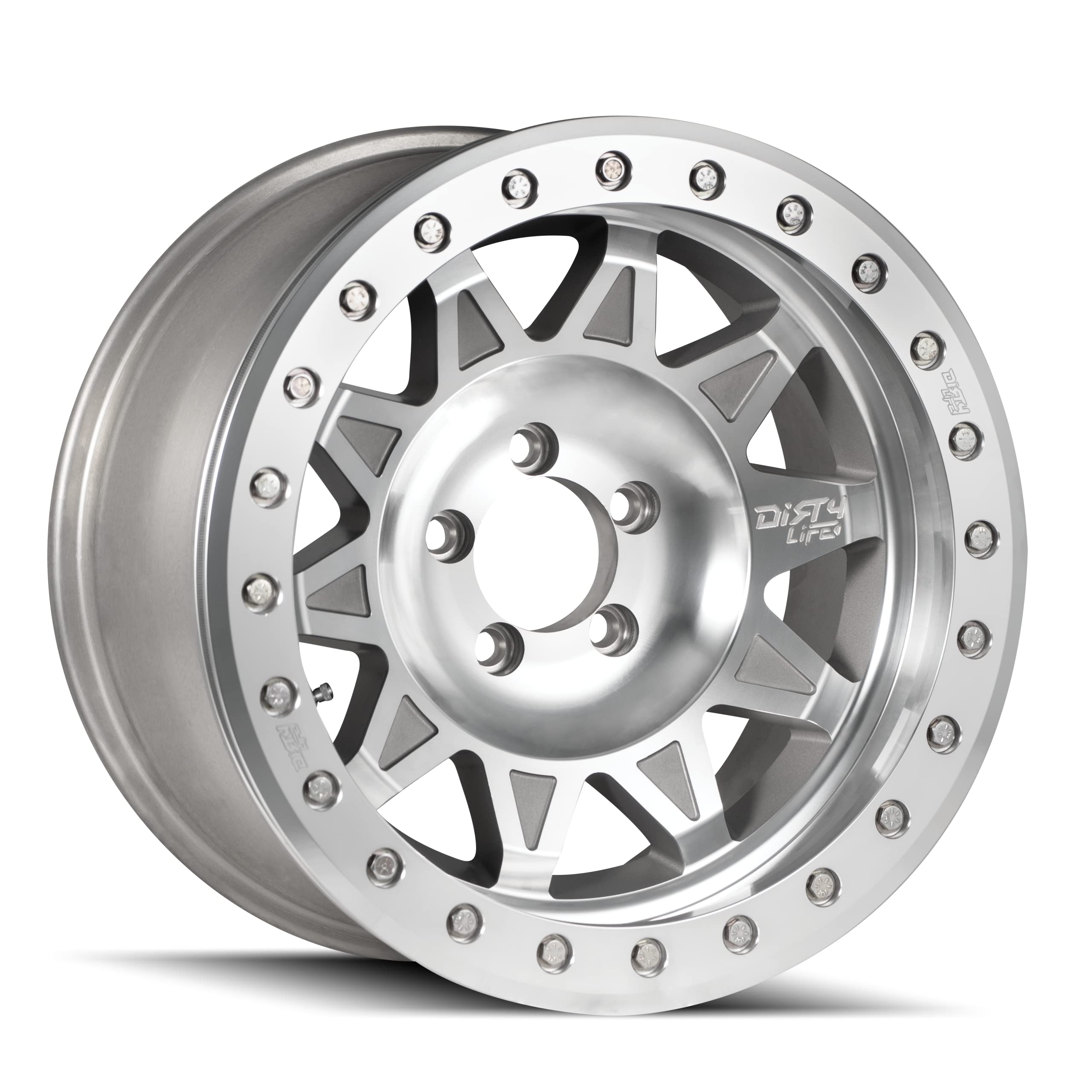 MACHINED BEADLOCK Dirty Life ROADKILL Wheel with Alloy Steel (14 x 7. inches /0 x 79 mm, 13 mm Offset)
