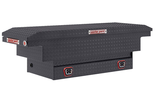 Weather Guard Saddle Box Model 131-6-04, Aluminum, Mid-Size Low Profile, Gunmetal Gray, 8.0 cu ft