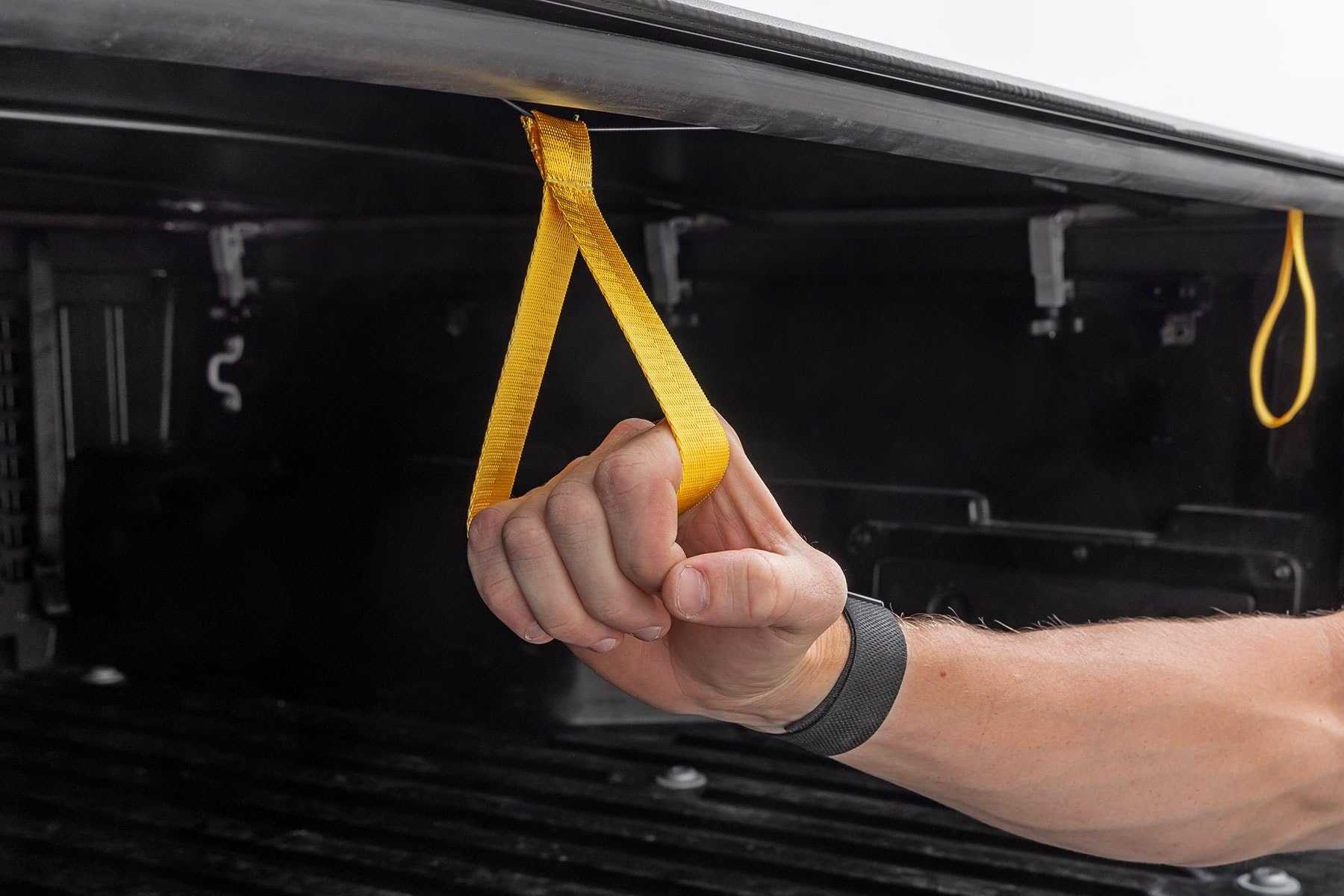 Soft Roll Up Rough Country Truck Bed Tonneau Cover for Toyota Tacoma (2016-2023) - Fits 5' (60") Bed, Weather-Resistant, Roll Up Bed Cover