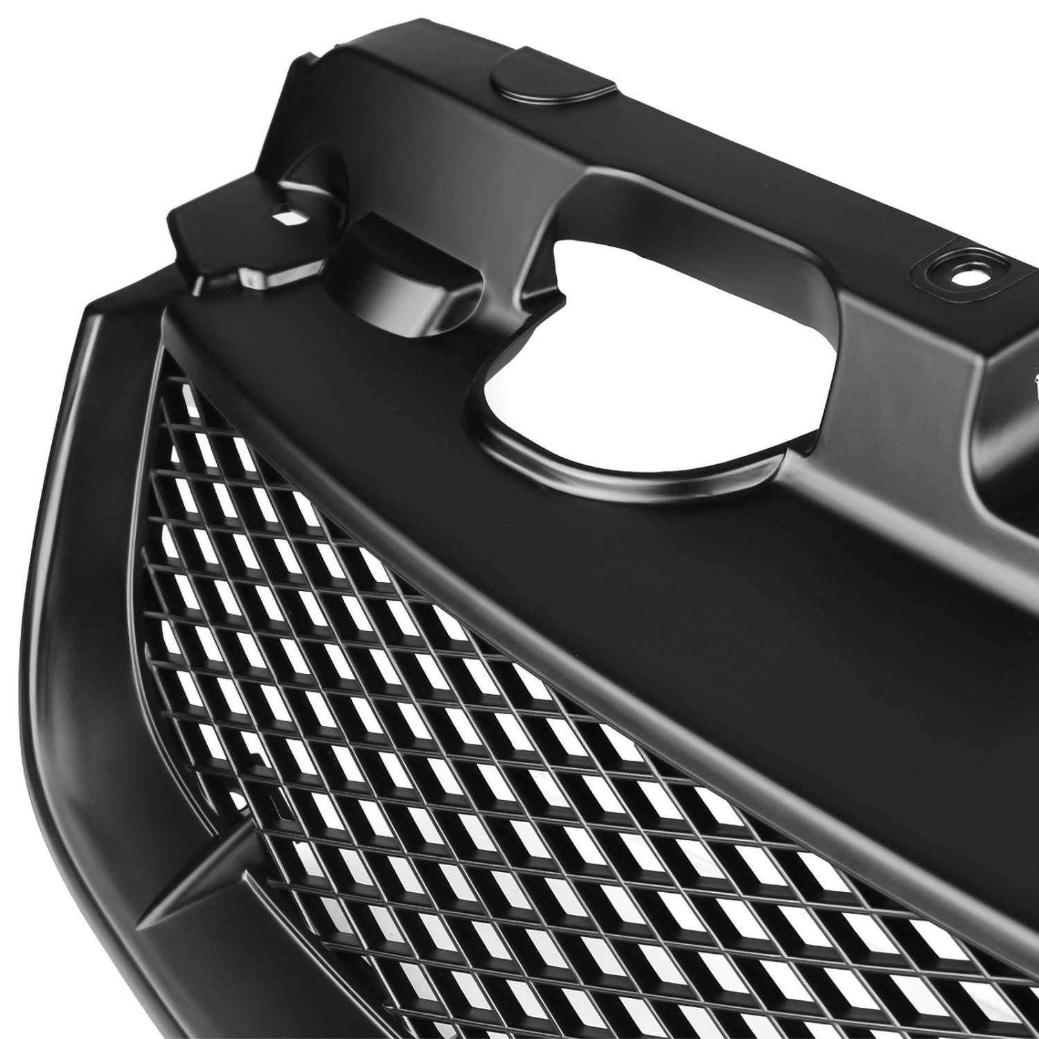 Matte Black Mesh Front Bumper Hood Grille Spec-D Tuning Compatible with 2004-2005 Honda Civic 2/4 Dr Coupe Sedan