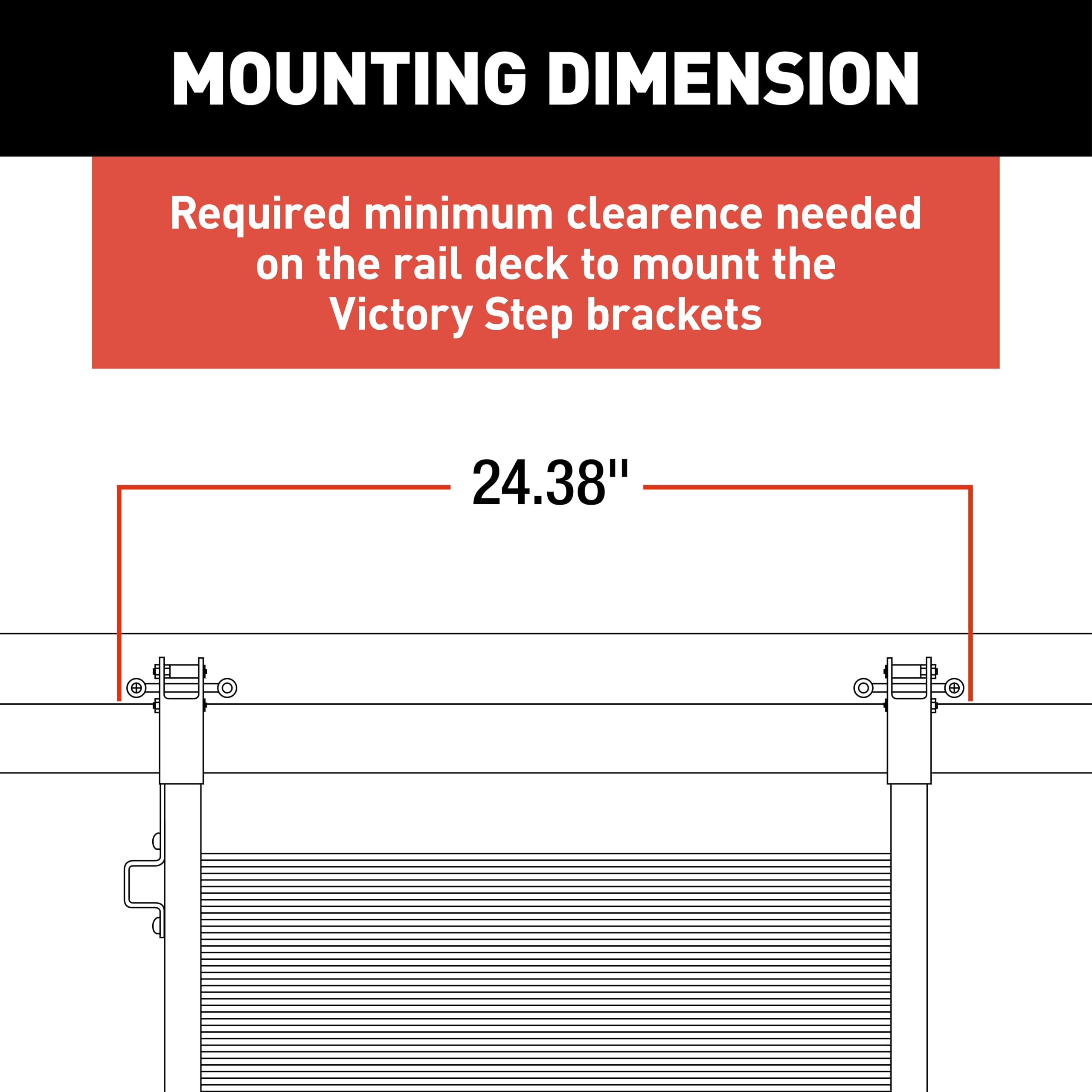 Victory Step Lippert Triple RV Steps for Toy Hauler Patio Systems with Entry Assist Handrail, 300-lb. Weight Capacity, 8" Rise, Anti-Slip Treads, Adjustable Legs/Step Pitch, Easy Storage - 2023024500