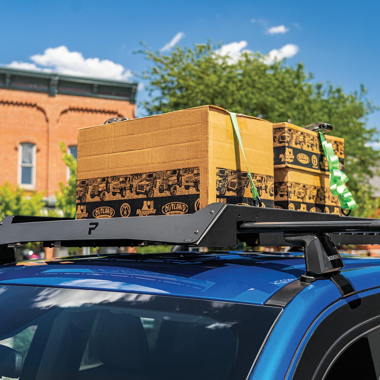 Universal Roof Rack RealTruck | Width: 34-34.25", Adjustable Length, Textured Black | U34253400
