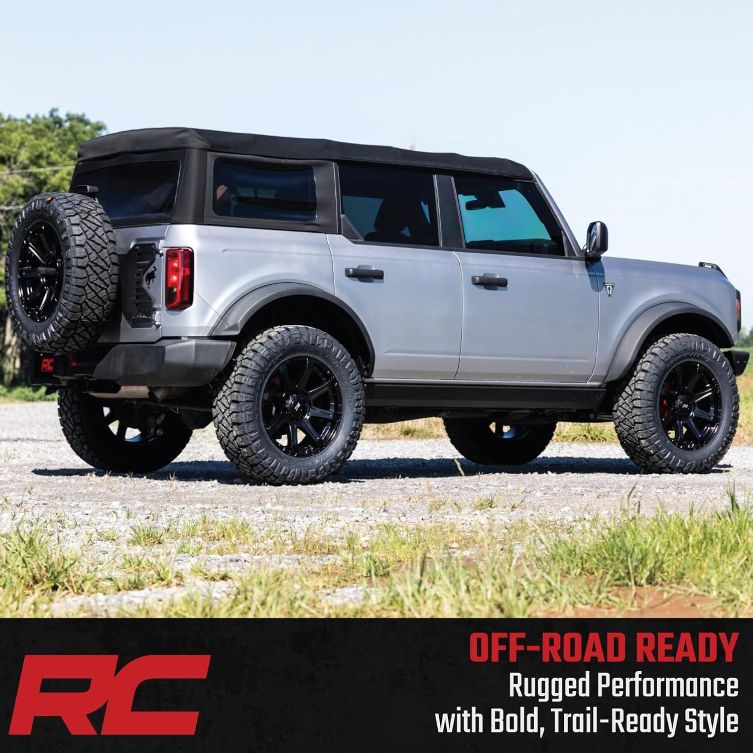 20x9 Rough Country 81 Series Wheel - 8x180mm Bolt Pattern, +0mm Offset, One-Piece Aluminum, Semi-Gloss Black Off-Road Rim for Trucks, Jeeps, SUV