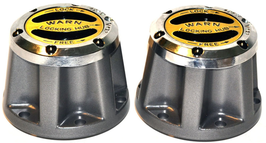 Premium WARN 60459 Manual Locking Hub with Zinc Aluminum Alloy Dial, Dual Seals and 26 Splines, Chrome, 1 Pair