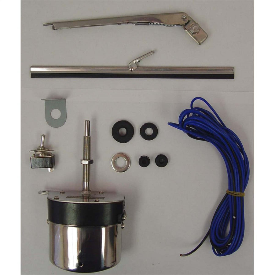 19101.03 | Omix-Ada | Windshield Wiper Motor Kit, 12 Volt, Stainless Steel | OE Reference: 12V-ST | Fits 1955-1971 Willys