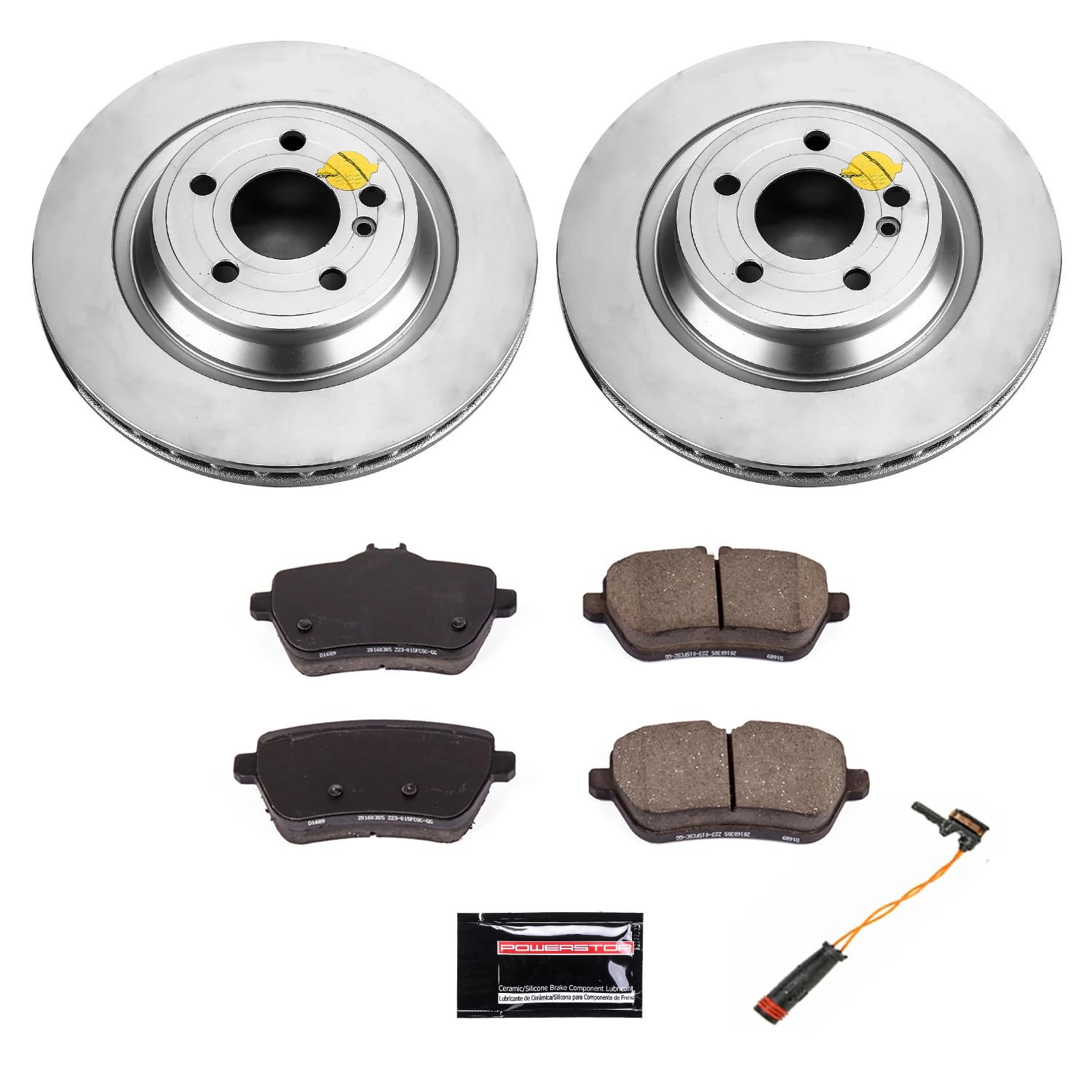 Coated Brake Rotor and Ceramic Brake Pads- Rear Power Stop CRK6904