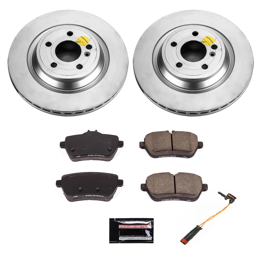 Coated Brake Rotor and Ceramic Brake Pads- Rear Power Stop CRK6904