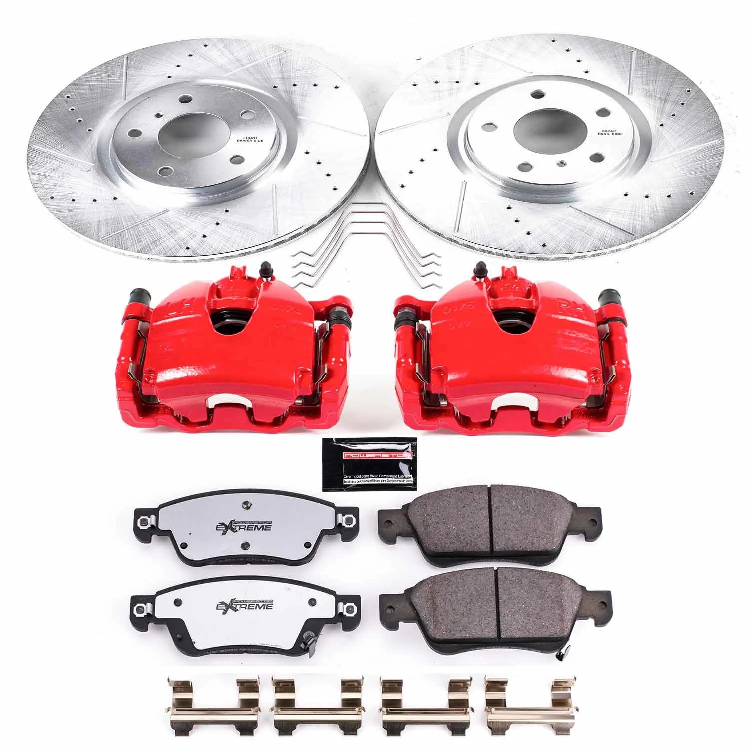 Power Stop Front KC3022B-26 Z26 Street Warrior Brake Kit Infiniti For INFINITI G35 2007-2008, INFINITI G37 2008-2013, INFINITI Q60 2014-2015 [Model Specific]