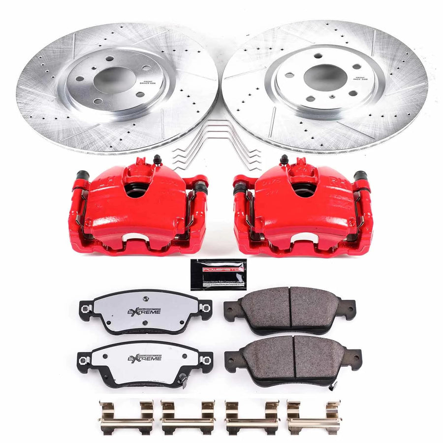 Power Stop Front KC3022B-26 Z26 Street Warrior Brake Kit Infiniti For INFINITI G35 2007-2008, INFINITI G37 2008-2013, INFINITI Q60 2014-2015 [Model Specific]