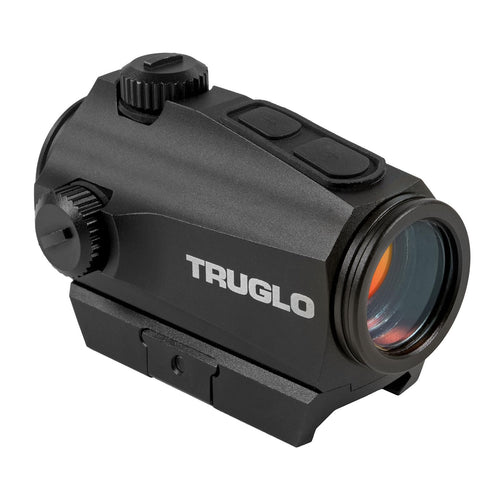Mini TRUGLO Ignite 22mm 2-MOA Hunting Durable Lightweight Waterproof Fogproof Shock Resistant Adjustable Aluminum Dot Sight | Rubber Lens Cover, Battery, High & Low Mounts Included | Green Dot