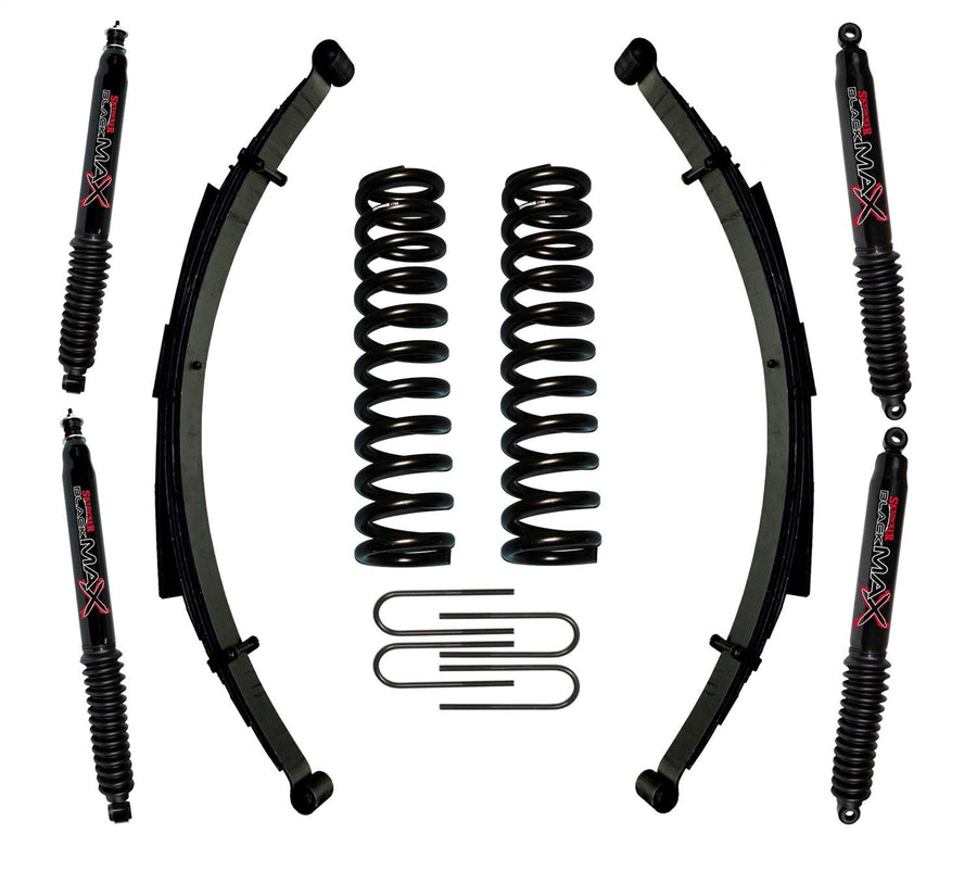 Skyjacker Suspension Lift Kit 179BKS-B w/Shock Black MAX Shocks 9 in. Lift Incl. Front/Rear Springs Rear U Bolt Kit