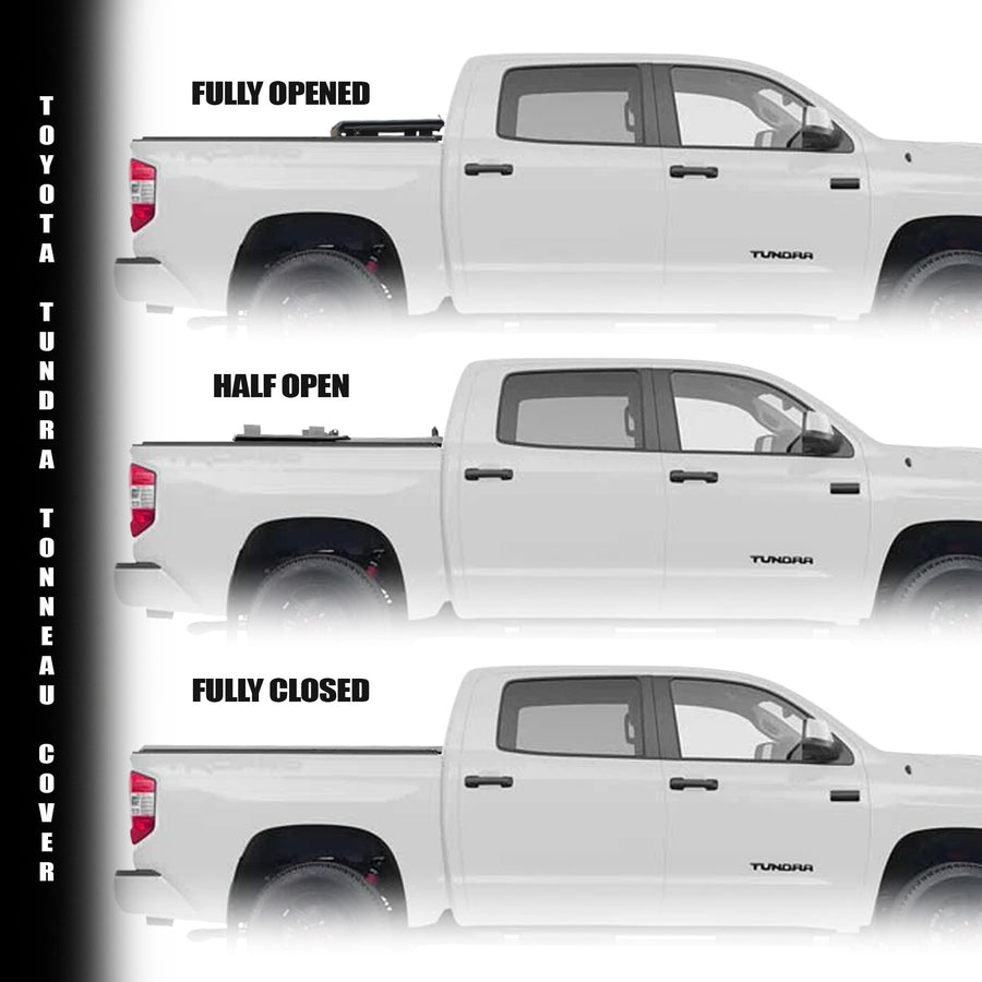Toyota Tundra Bed Cover Armordillo Low Profile Hard Tri-Fold for 2022 2023 2024 Toyota Tundra 5.5 Ft (66") Short Bed | CoveRex TFX Series | 8723609
