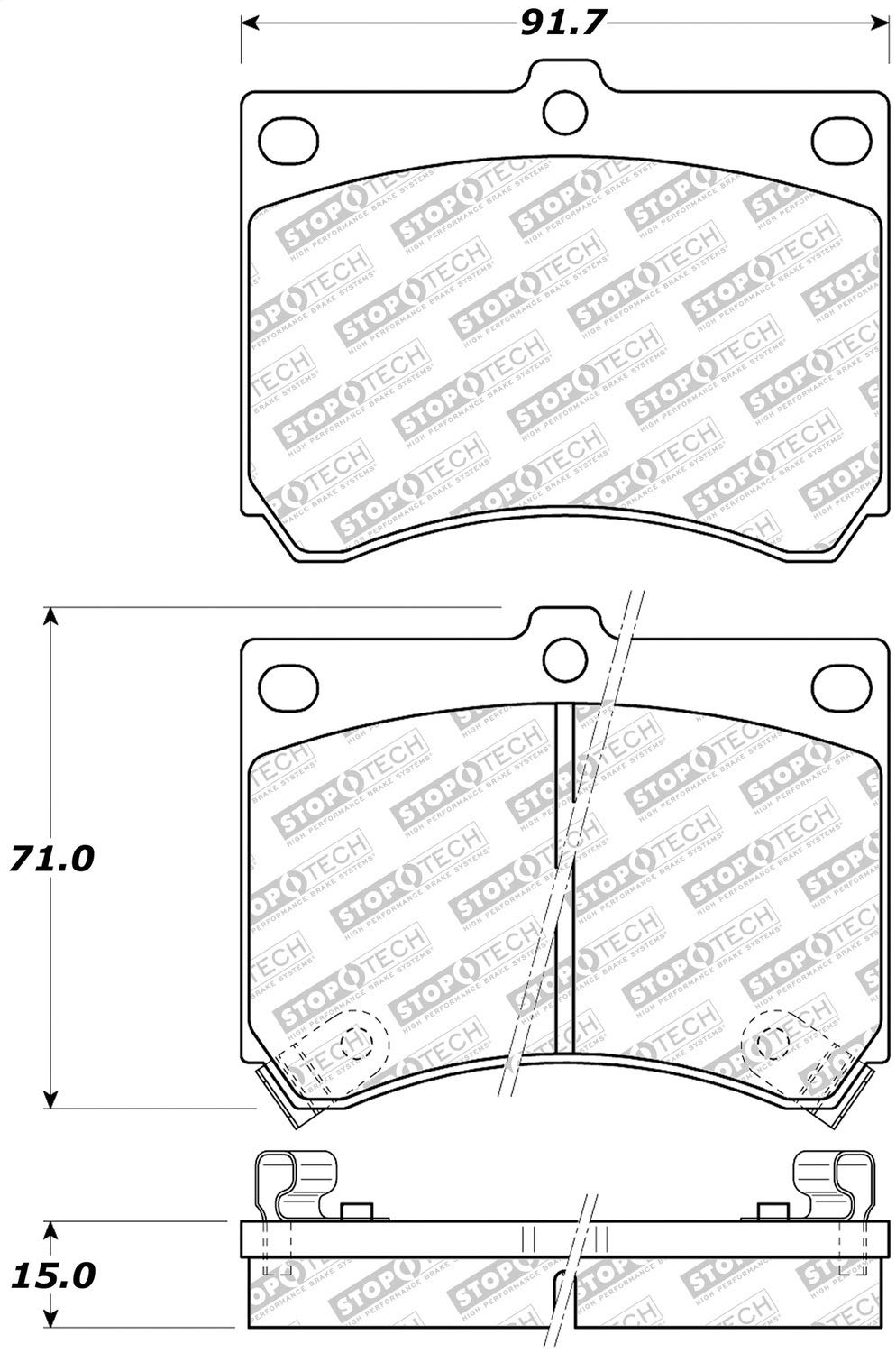 Brake Pads StopTech 305.04730 Street Select with Hardware