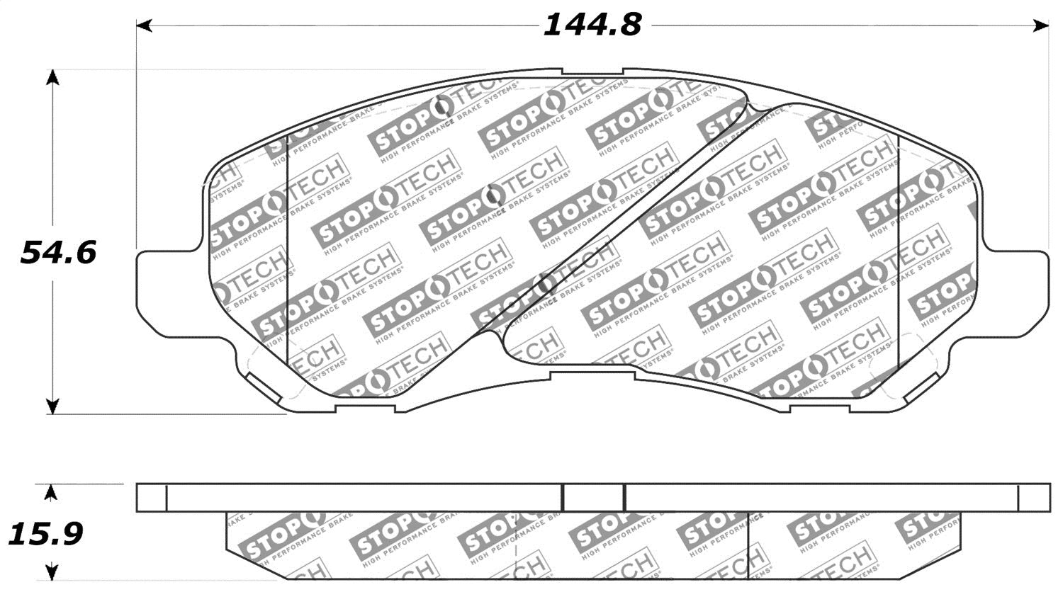 Sport Brake Pads StopTech 309.08660 with Shims and Hardware