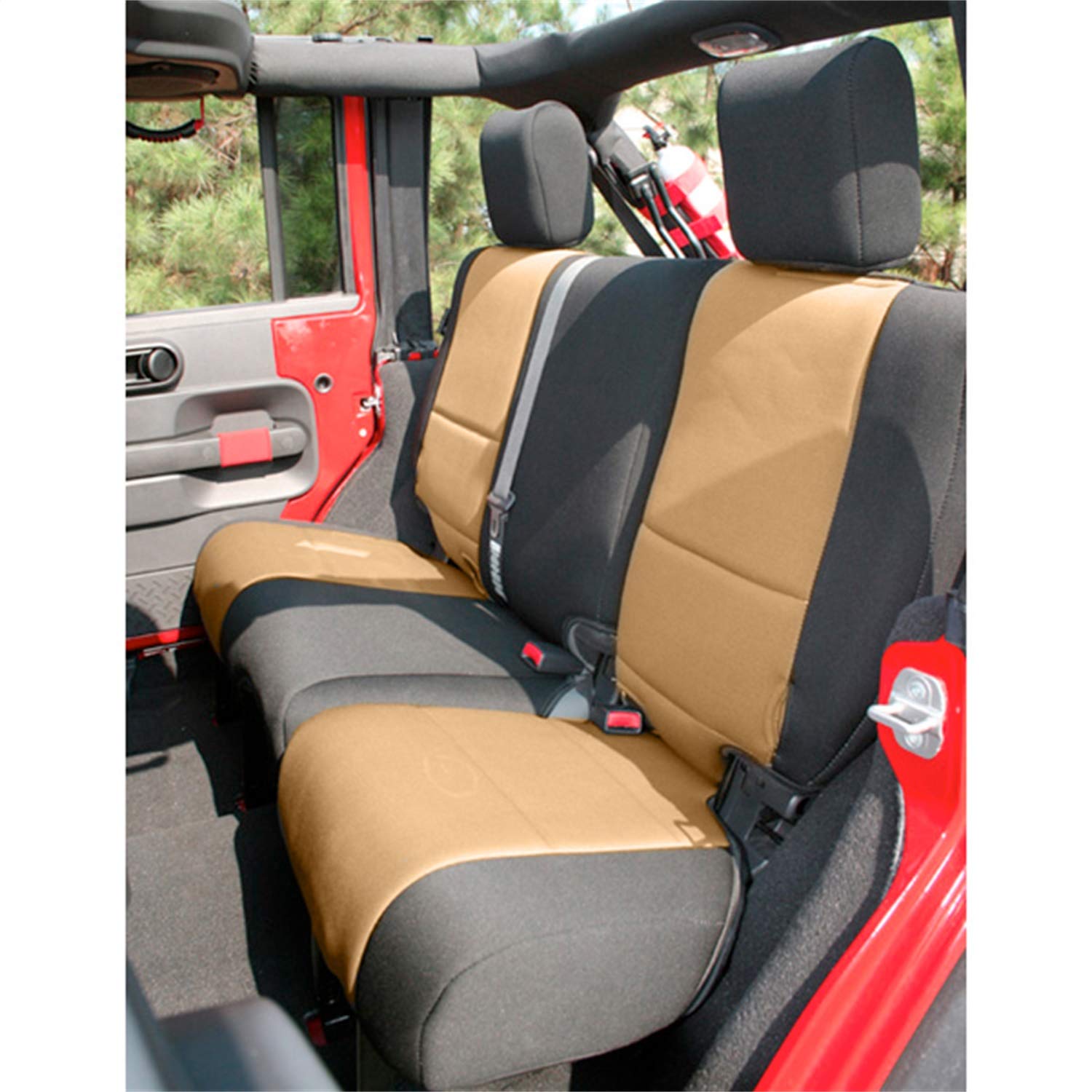 Rugged Ridge Seat Cover 13264.04, Rear, Neoprene; 07-18 Jeep Wrangler JKU