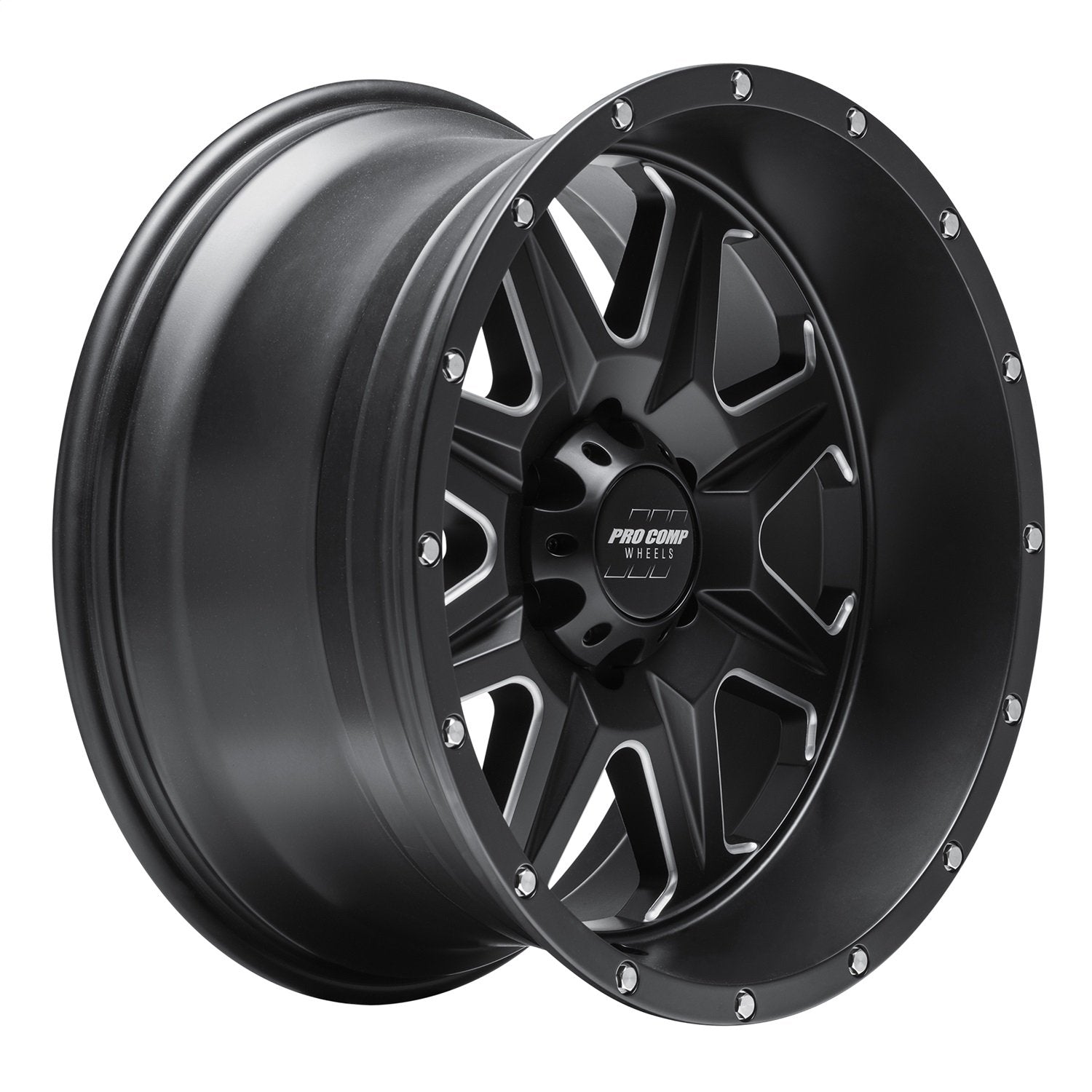 Recon Pro Comp Wheels Black Wheel with Painted (20 x 10. inches /6 x 135 mm, -18 inches Offset)