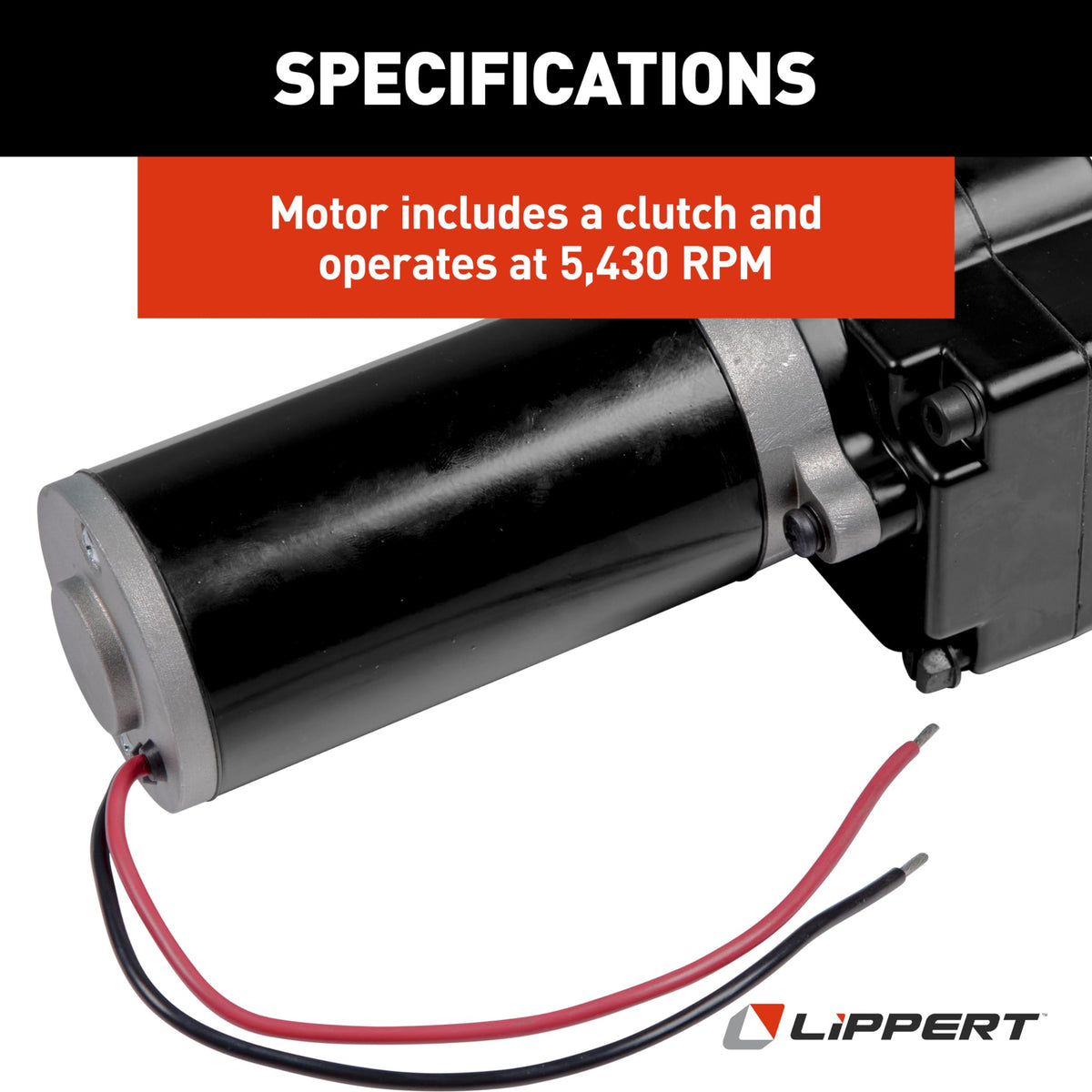 Lippert Replacement Ground Control 2.0 RV Electric Automatic Leveling System Heavy-Duty Drive Motor with Clutch, 5,430 RPM - 241795