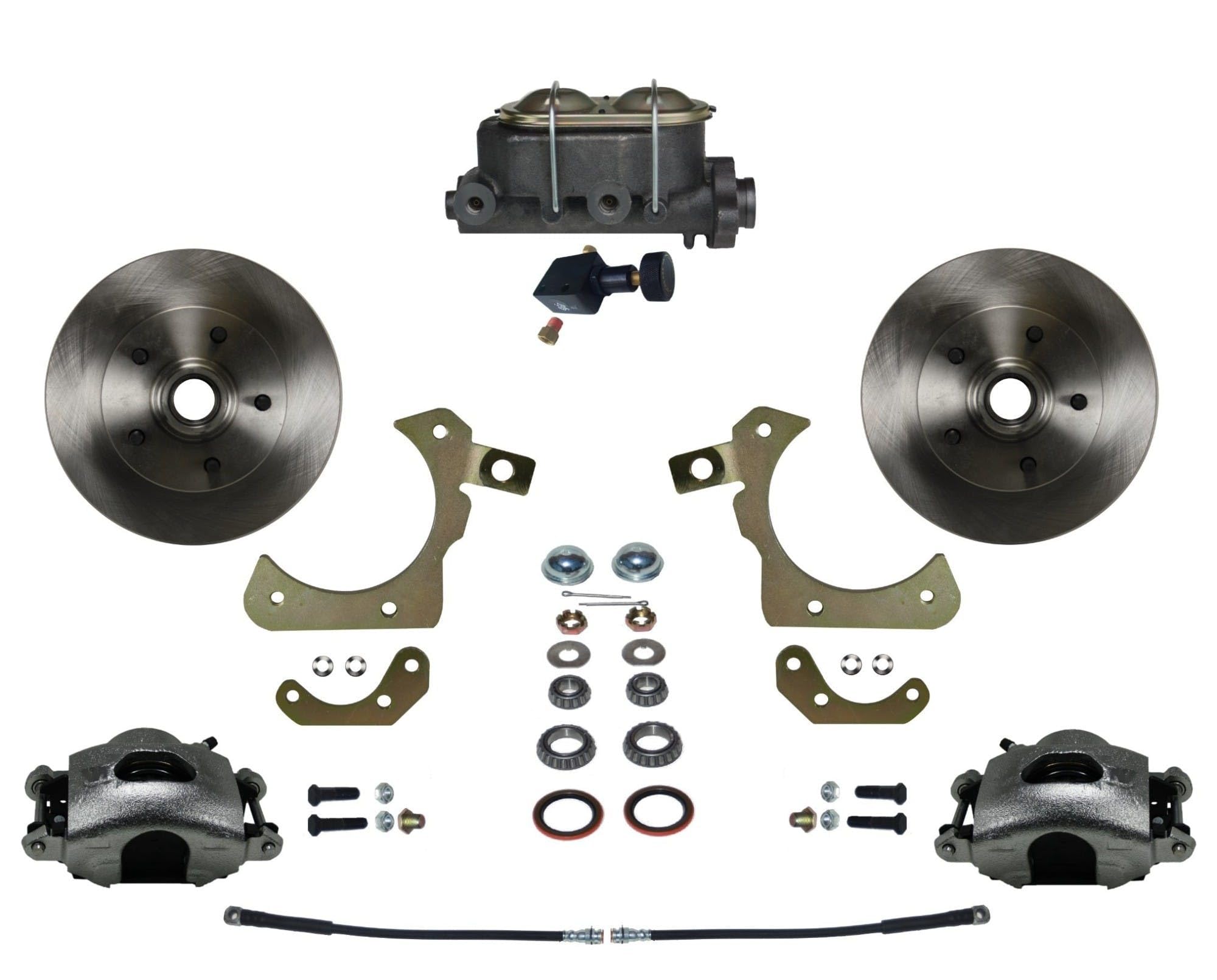 Manual LEED BRAKES Front Disc Brake Conversion Kit With Adjustable Proportioning Valve