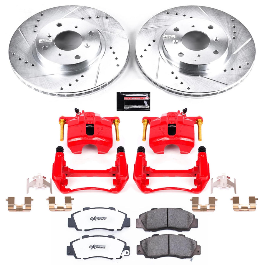 Power Stop KC1037-26 Z26 Street Warrior Front Brake Kit For Honda Prelude Honda 1993-1996 [Model Specific]