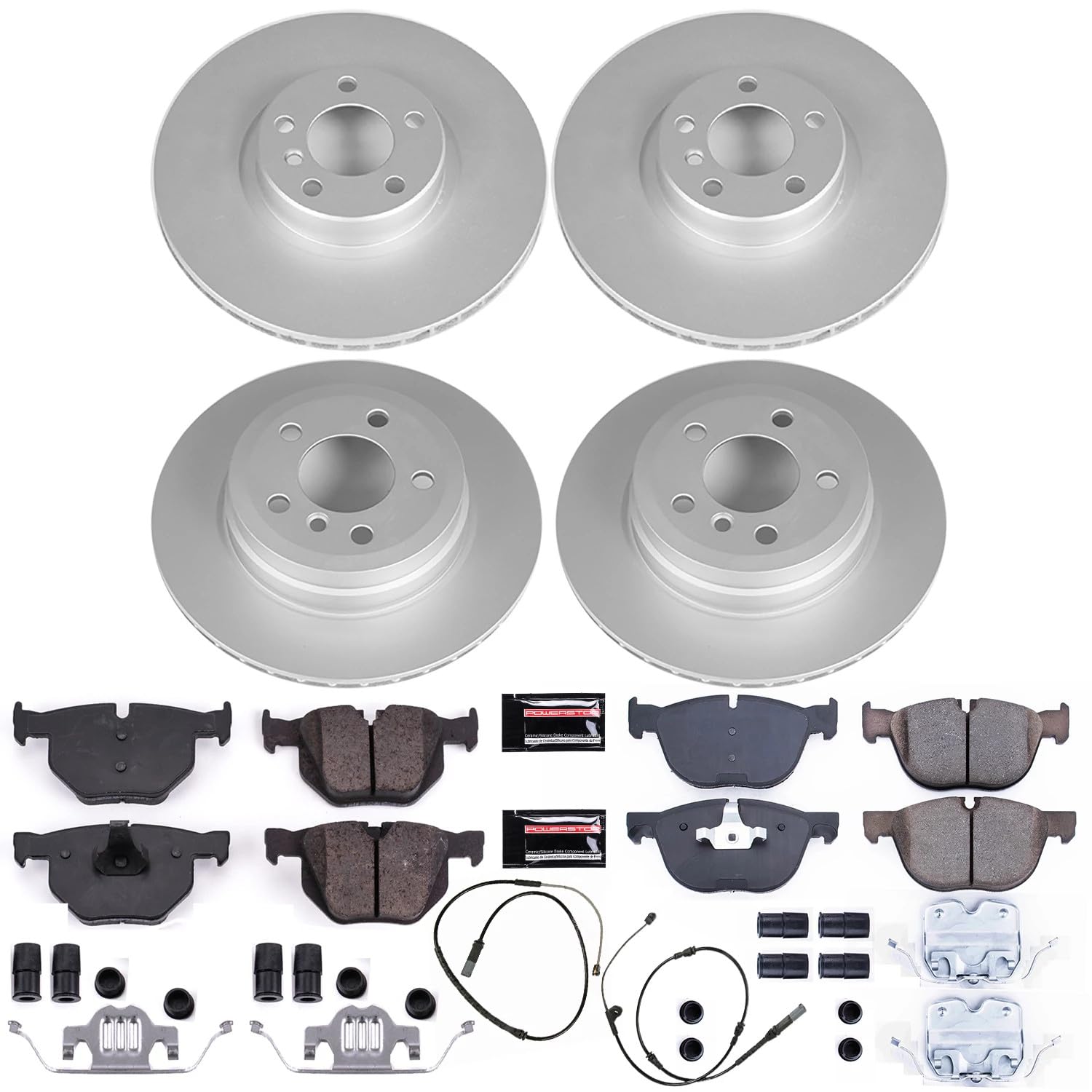 Power Stop CRK7996 Z23 Evolution Geomet Coated Brake Kit Front and Rear For BMW X5 2011-2013, BMW X5 2016-2018 [Model Specific]