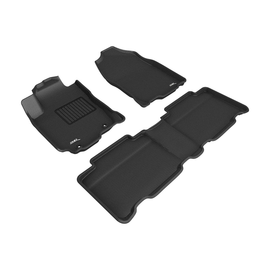 Kagu Floor Mat (Black) 3D MAXpider Custom Fit Compatible with Toyota RAV4 2013-2018 - R1 R2