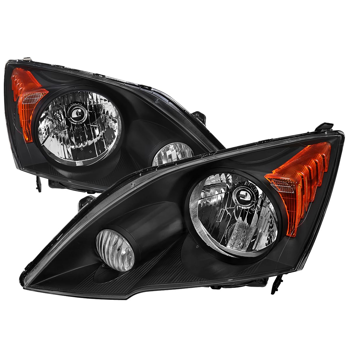 Black Headlights SPEC-D TUNING Compatible with 2007-2011 Honda CR-V