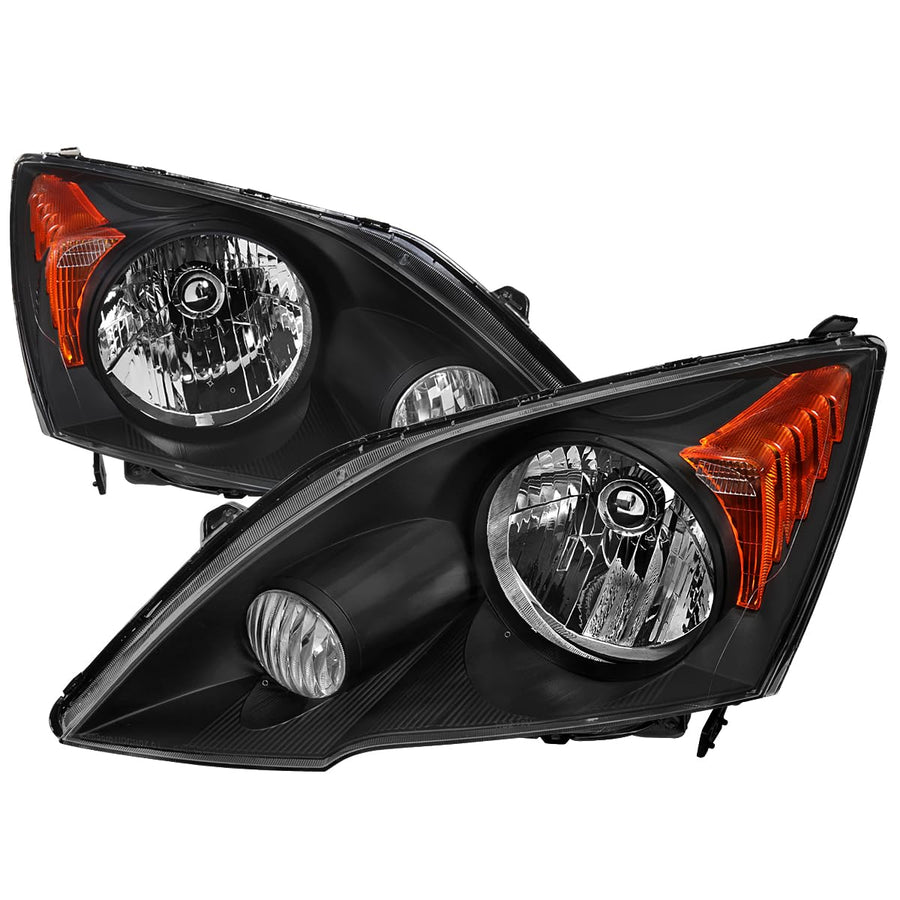 Black Headlights SPEC-D TUNING Compatible with 2007-2011 Honda CR-V