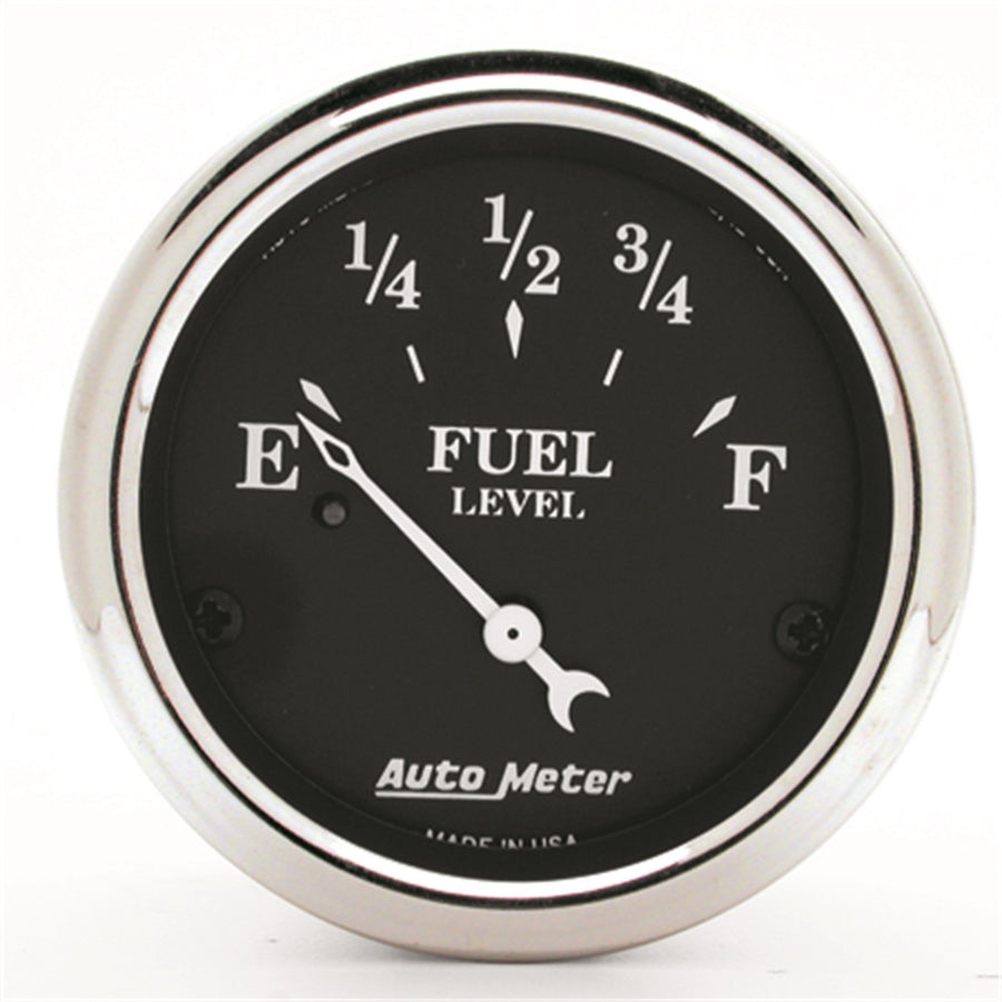 Auto Meter Old TYME 1715 Black Fuel Level Gauge