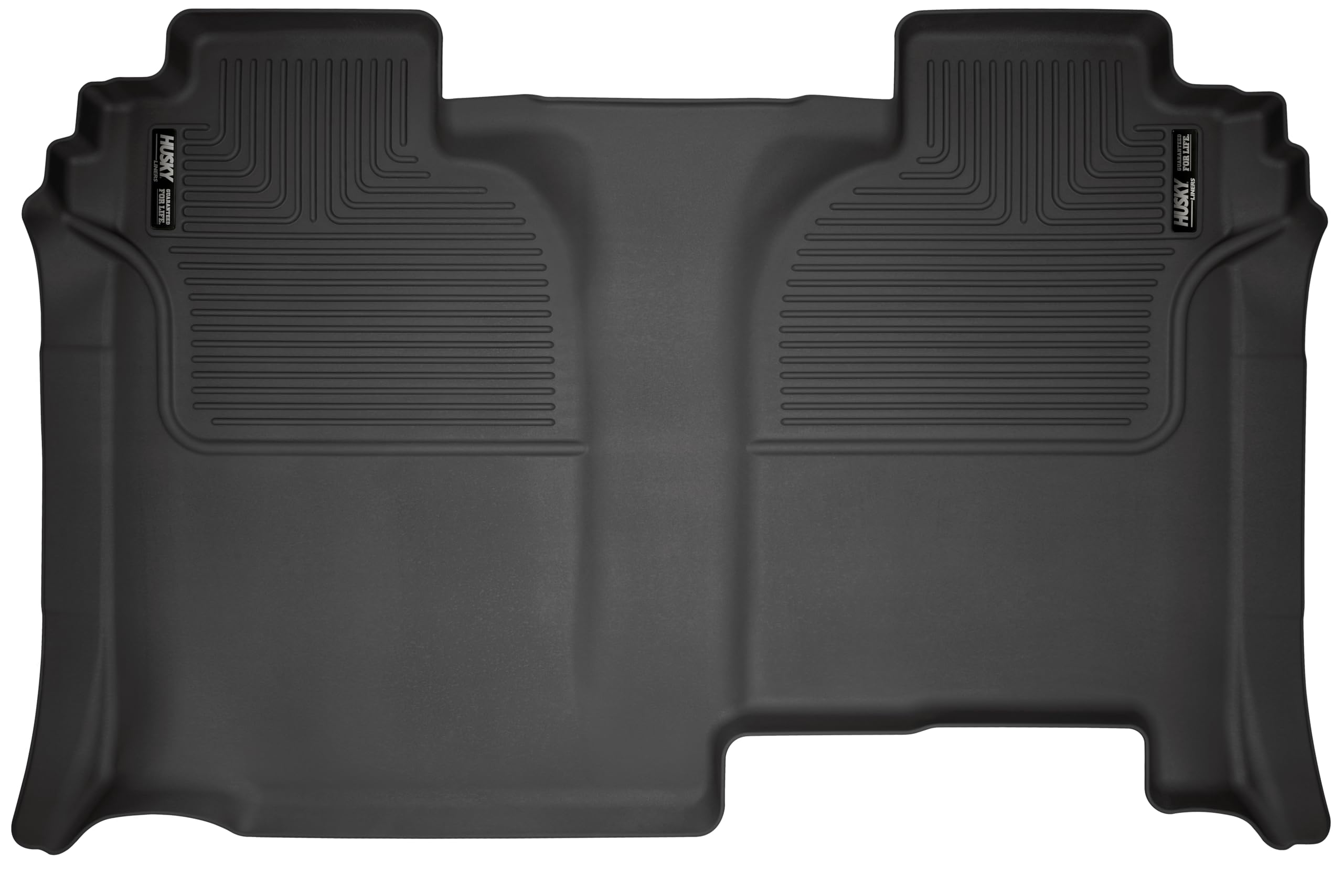 Husky Liners X-act Contour Floor Mats | Fits Chevrolet Silverado & GMC Sierra 1500 Crew Cab 2019 - 2025; Chevrolet Silverado & GMC Sierra 2500/3500 Crew Cab 2020 - 2025 | 2nd Row, 1-pc Black - 52051