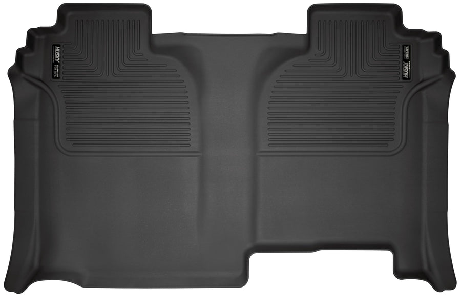 Husky Liners X-act Contour Floor Mats | Fits Chevrolet Silverado & GMC Sierra 1500 Crew Cab 2019 - 2025; Chevrolet Silverado & GMC Sierra 2500/3500 Crew Cab 2020 - 2025 | 2nd Row, 1-pc Black - 52051