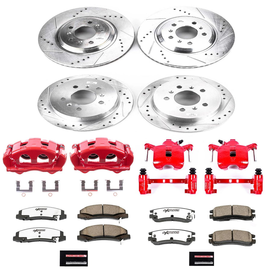 Power Stop Z26 KC4377-26 Front & Rear Street Warrior Brake Kit Buick For Buick Allure 2008-2009, Buick LaCrosse 2008-2009 [Model Specific]
