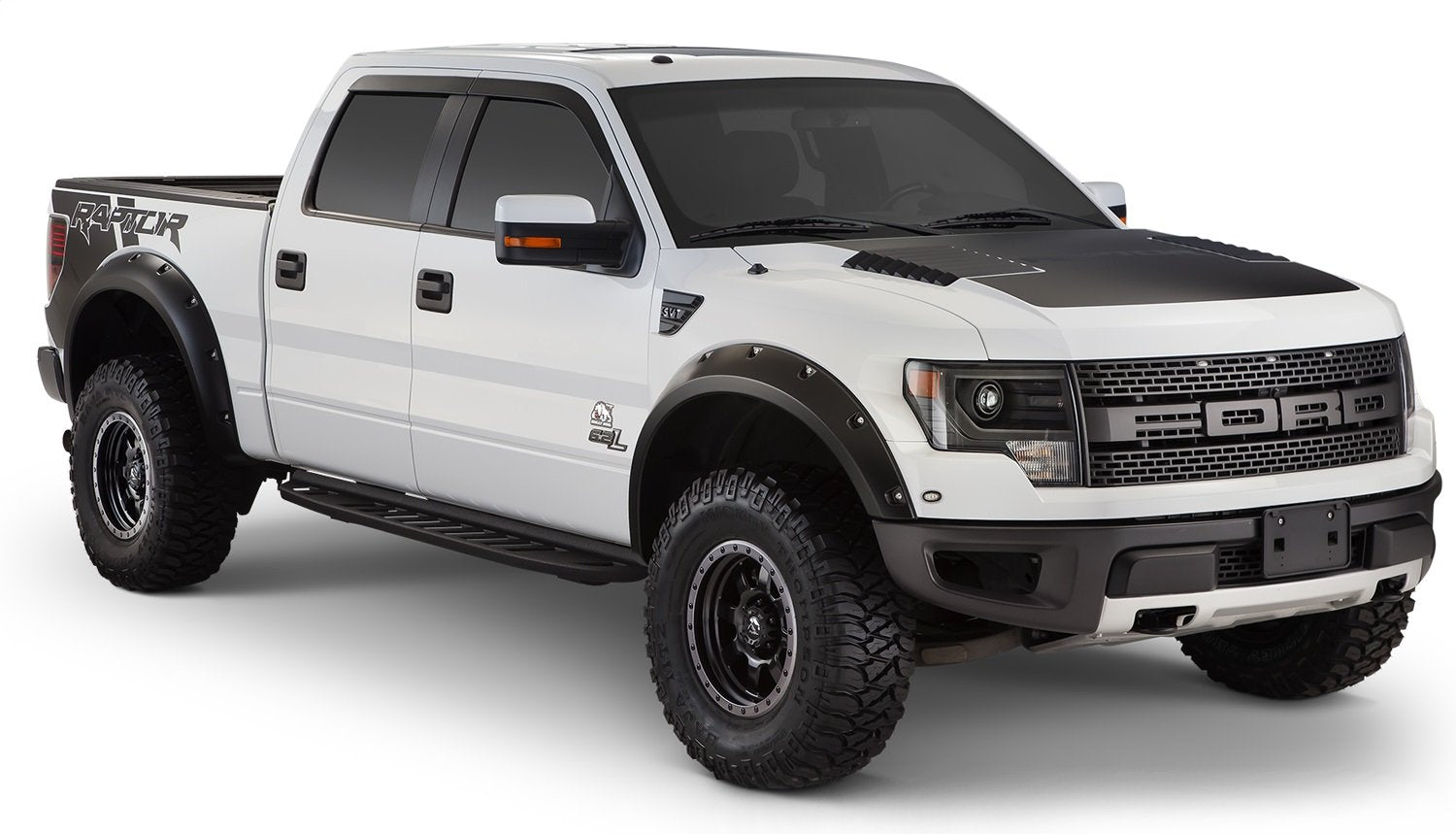 Husky Liners Pocket Style Fender Flares | Fits 2010-2014 Ford F-150 SVT Raptor | Front & Rear, 4-pc Black - 2802938