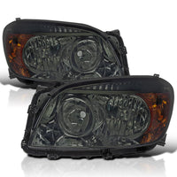 Smoke Spec-D Tuning Headlights Compatible with 2006-2008 Toyota RAV4, Left + Right Pair Headlamps Assembly