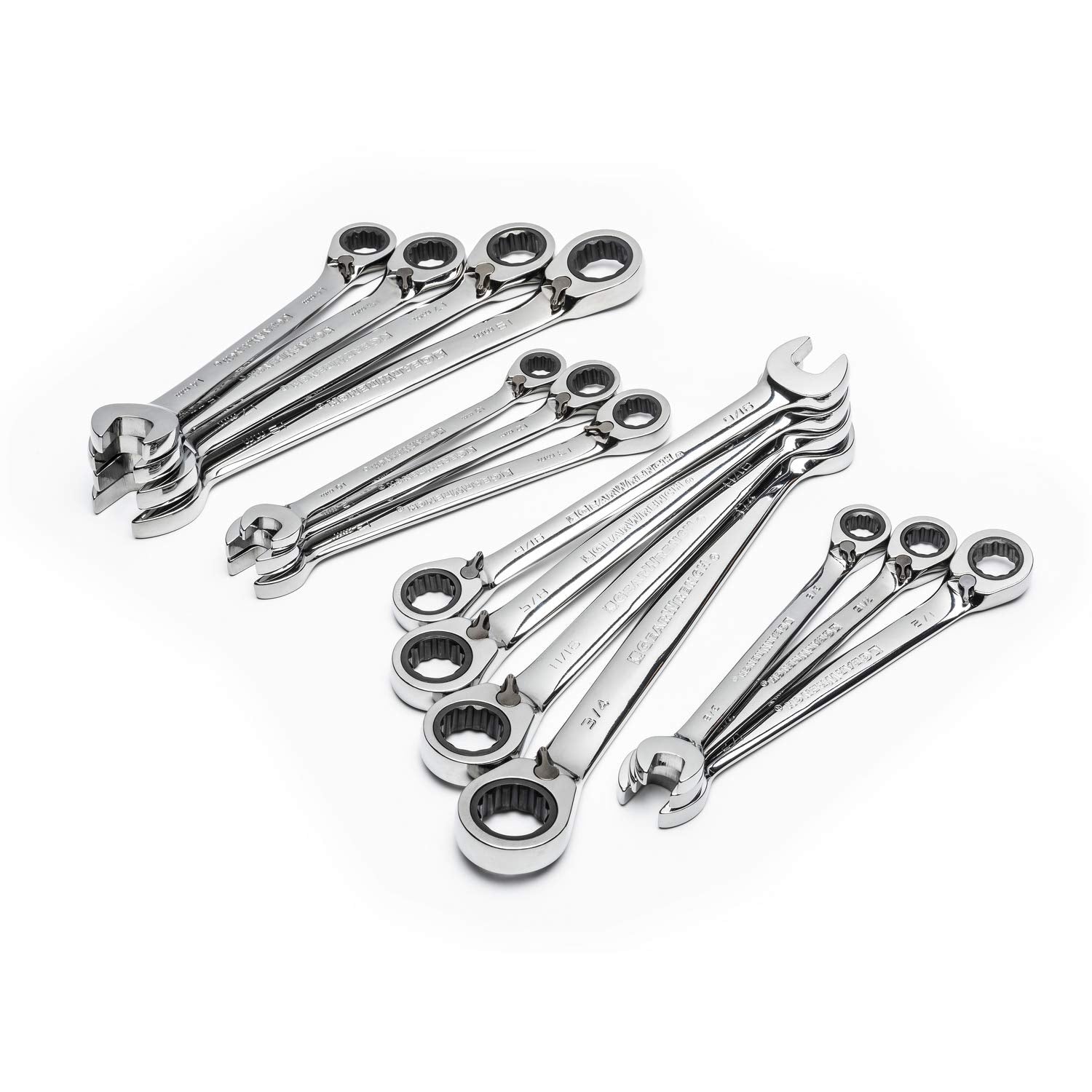 12 Pt. GEARWRENCH 14 Pc. Reversible Ratcheting Combination Wrench Set, SAE/Metric - 85142