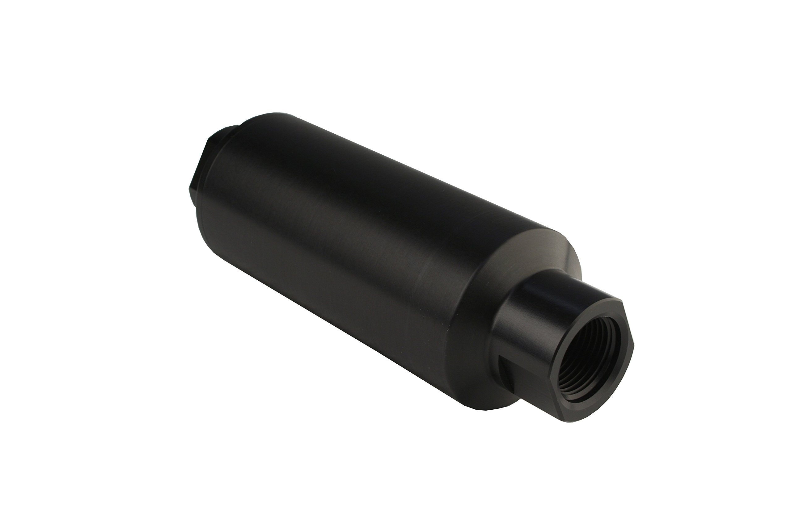 In-Line Aeromotive 12309 Filter, 100-Micron Stainless Mesh Element, ORB-12 Port, Black Hard-Coat, Marine, 2-1/2" OD