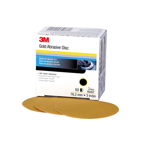 3M Hookit Gold Disc 236U, 3 in, P80 Grade, 50 Discs, Automotive Abrasive Discs, 00921