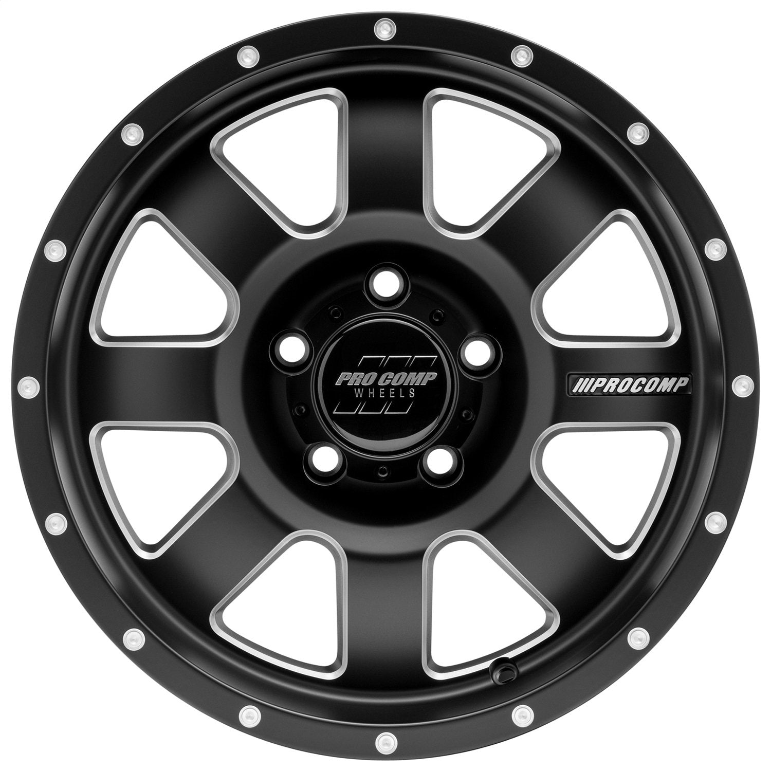 Black Pro Comp Alloys 5173-21055 Wheel with Alloy Steel (20 x 10. inches /5 x 150 mm, -18 mm Offset)