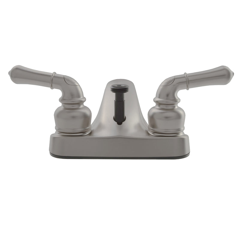 Dura Faucet RV Bathroom Faucet DF-PL720C-SN with Classical Handles and Shower Hose Diverter (Brushed Satin Nickel)