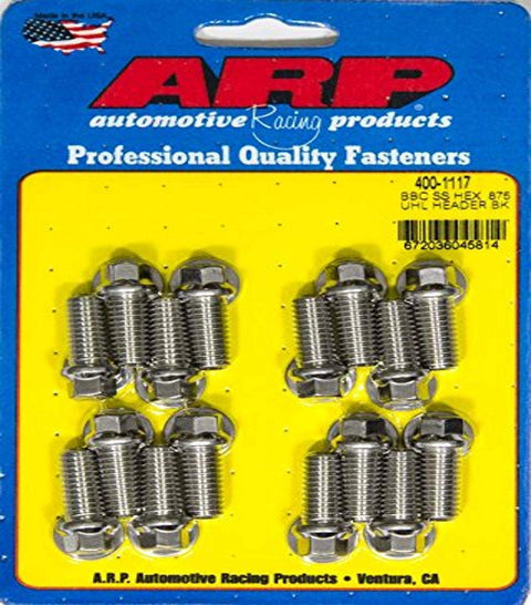 Header Bolt Kit ARP 400-1117 (6pt.3/8 x .875 UHL (16))