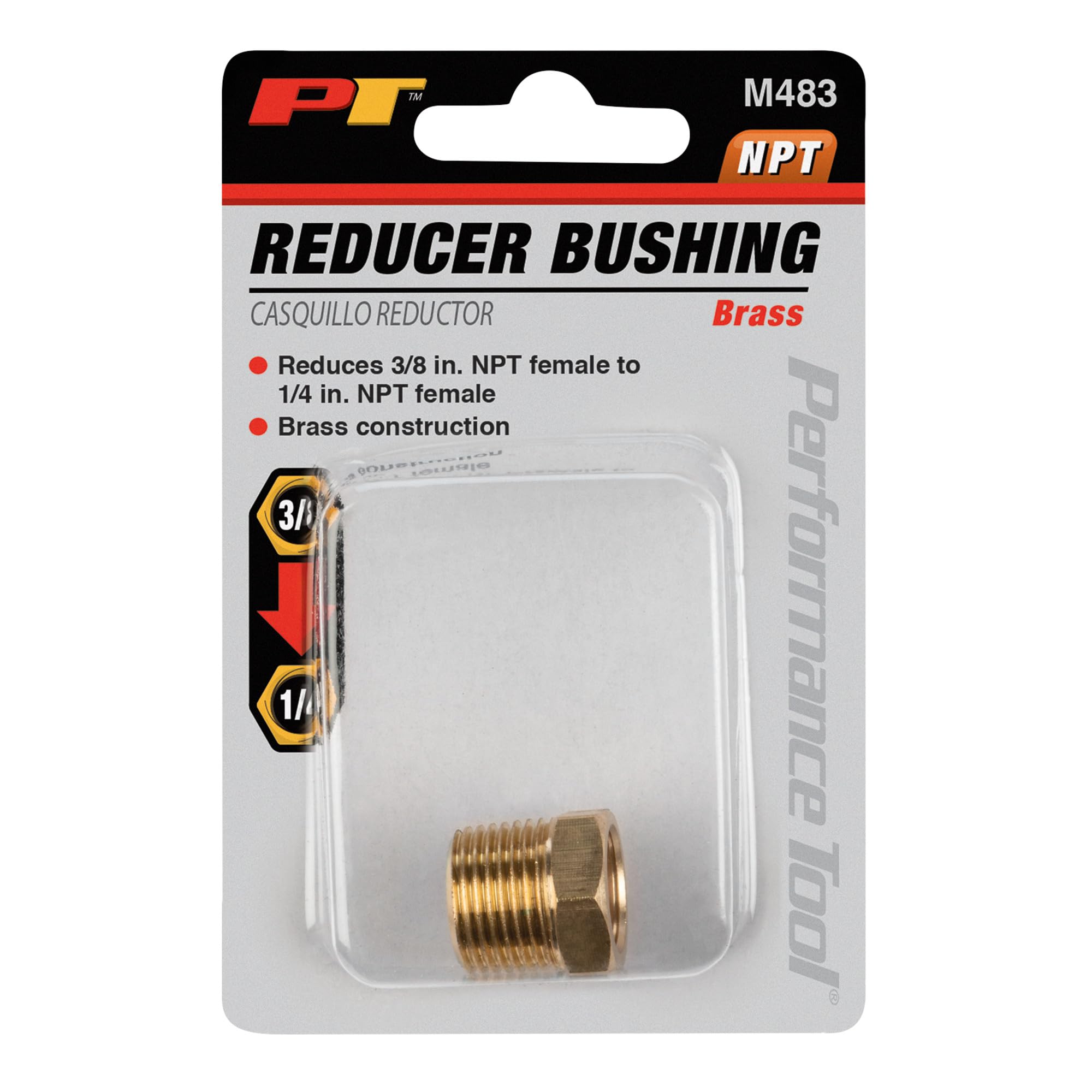 1/4-Inch NPT Male to Performance Tool M483 3/8-Inch NPT Male Converter Fitting for Air Tools