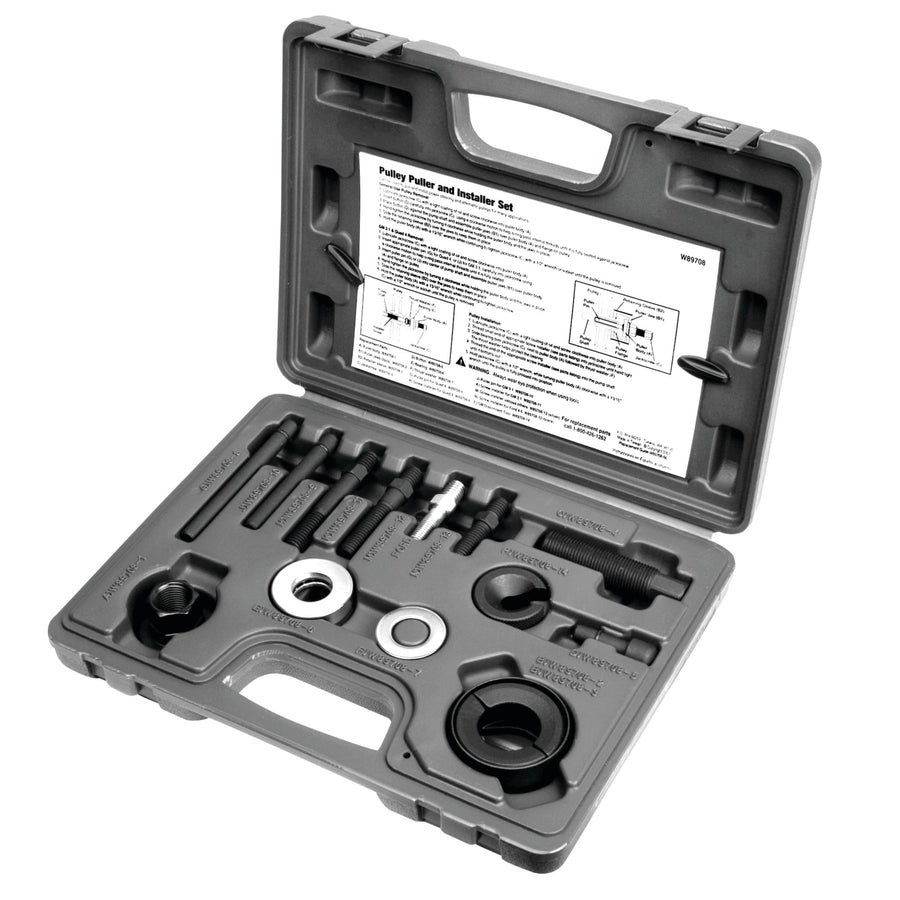W89708 Performance Tool Pulley Puller/Installer Kit For Most Alternator and Power Steering Pulleys